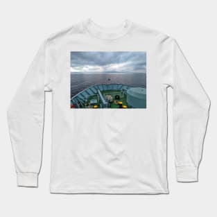 Sailing on the ferry towards the Isle of Arran, Scotland Long Sleeve T-Shirt